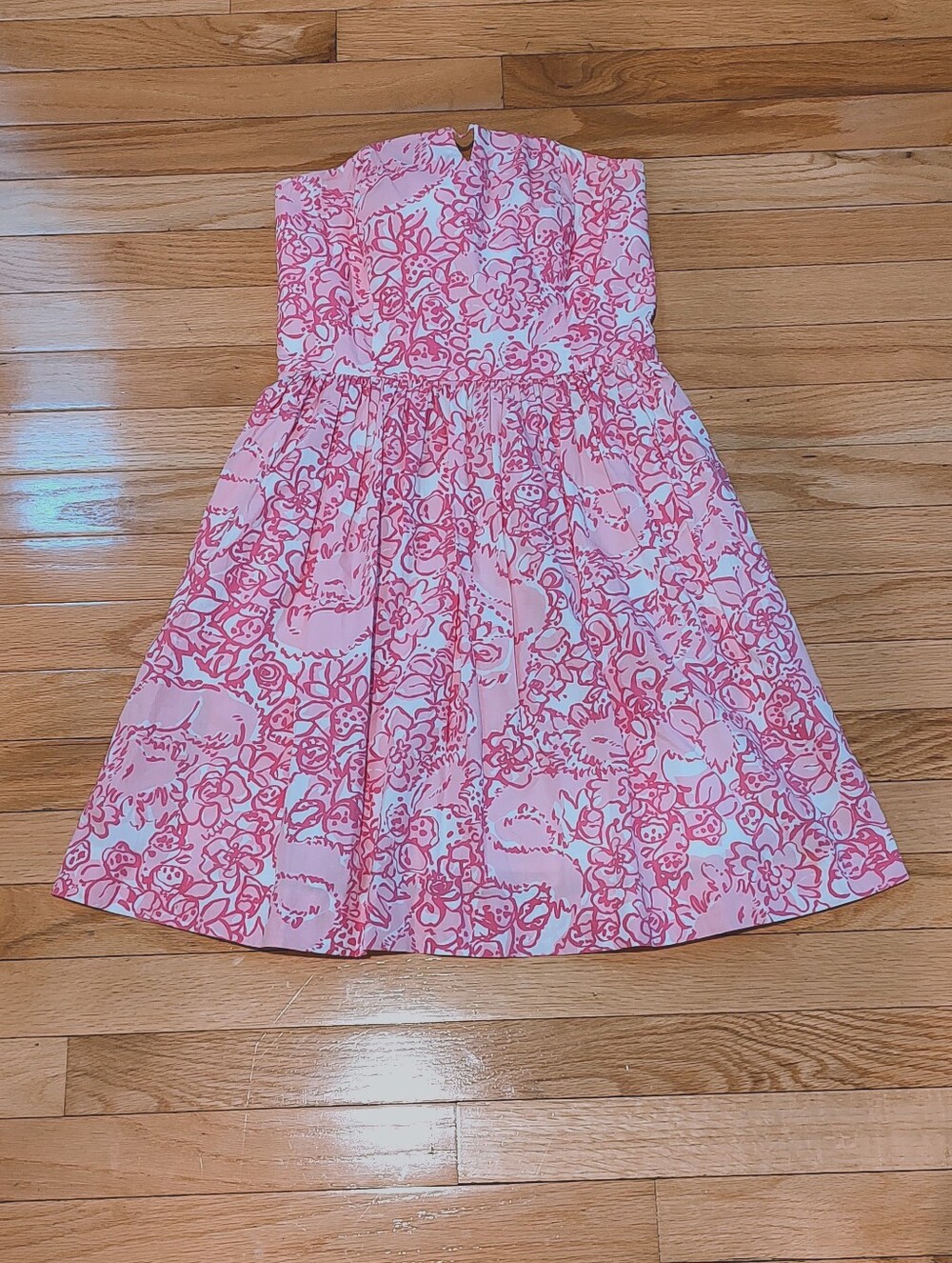 Lilly Pulitzer Richelle strapless fit flare bow back dress 0